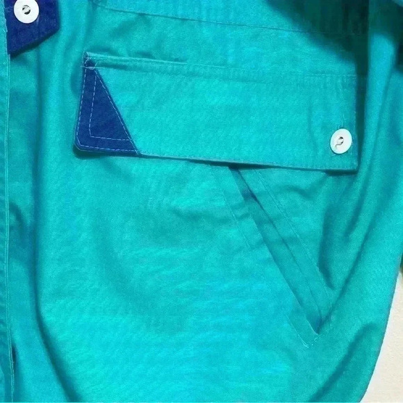 Vintage Komitor Jacket Women 18/20 Green Purple Mid Length Coat 80s,90s - Picture 3 of 15